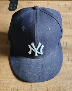 New York Yankees 2000 Subway Series New Era 59Fifty Fitted Hat Size 7 1/8 Blue - Picture 1 of 6