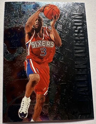 Fleer Metal 1996-97 - #201 Allen Iverson (RC) Philadelphia 76ers, Salón de la fama Foto 1 de 2