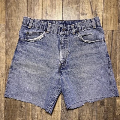 Pantalones cortos de jean Levis 501 de colección años 90 plateados con lengüeta recortada para mujer 32 azul denim entrepierna de 5” Foto 1 de 4