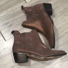 Anthropologie Brown Metalic Chelsea Slip On Boots size 11M