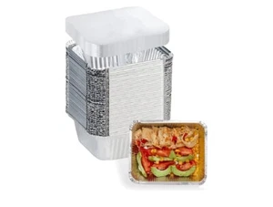 GOPick 40 PCS Pans with Lids -(5"×4"×1.8") 1 LB Capacity Tin Foil Food Container - Picture 1 of 7