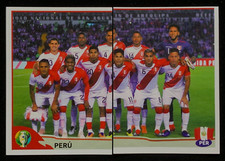 2019 PANINI Brazil Copa America STICKER #086 - 87 PERU SOCCER TEAM Brazil Editio