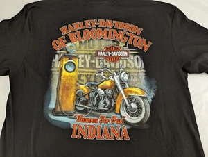 Harley Davidson Bloomington Indiana Gas Pump XL New Shirt Black NWT - Picture 1 of 10