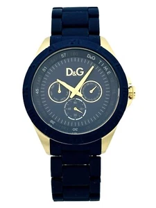 Dolce & Gabbana D&G  DW0779 CHAMONIX Gold Blue Dial Blue Stainless Steel Watch - Picture 1 of 20