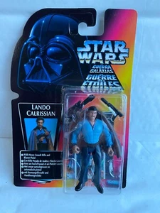 STAR WARS POWER OF THE FORCE LANDO CALRISSIAN ACTION FIGURE RED CARD THX LEAFLET - Picture 1 of 4
