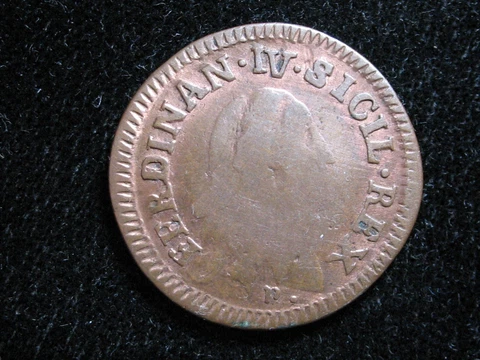 1791 ITALIAN STATES ~ NAPLES ~ COPPER ~ 9 CAVALLI ~ KM 204 Cover