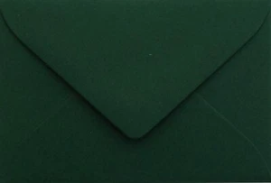 # 25 Mini Briefumschläge Visitenkarte ( 9 x 6 cm ) Tannen Grün Nassklebend 120g - Bild 1 von 2
