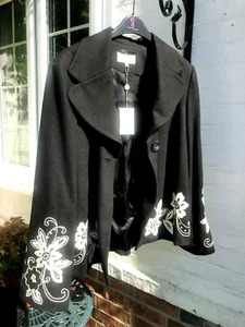 New CC Country Casual black wool jacket UK14 - Picture 1 of 7