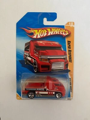 2009 HOT WHEELS 2010 NEW MODELS '10 RAPID RESPONSE RED 18/240 - Image 1 of 3