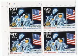U.S. Scott #2842 Moon Landing ($9.95) Plate Block Of 4 Stamps - MNH - Picture 1 of 2