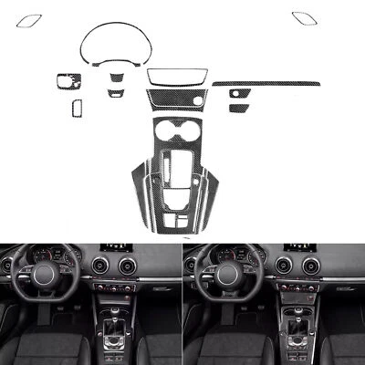 32Pcs Real Carbon Fiber Kits Full Interior Dash Trim For Audi A3 S3 RS3 8V 13-19 - Image 1 of 4