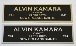 Alvin Kamara nameplate for signed jersey football helmet or photo - Picture 1 of 2