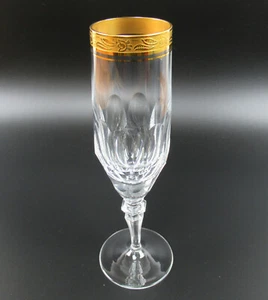 Theresienthal Sektglas Serie Belfast mit Rosenborte Handarbeit Champagne Glass - Picture 1 of 4