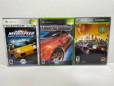 Lot of 3 XBOX/XBOX 360 Need for Speed Games Hot Pursuit 2 Underground Undercover