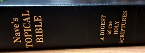 Vintage Nave's Topical Bible THUMB INDEXED Gilt Edges 1962 Southwestern Black - Picture 1 of 6