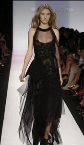 Vestido largo negro BCBG Max Azria RTW primavera 2014 - Imagen 1 de 8