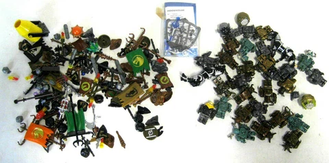 Mega Bloks Dragons Soldiers Dwarfs Horses Weapons Jewels Lot E Incomplete Cover