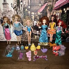 Lot of 21 Dolls Mixed Disney Princesses Barbies and Accessories