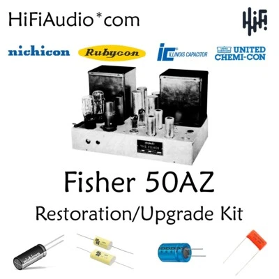 Fisher 50AZ amplificador restauración recapitulación servicio reconstrucción condensador kit Foto 1 de 4