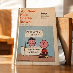 You Need Help Charlie Brown PEANUTS 1965 Charles Schultz Weekly Reader HC - Foto 1 di 6