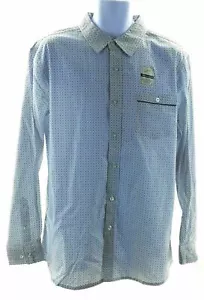 Camicia Lee uomo bianca e blu taglia XL - Foto 1 di 12