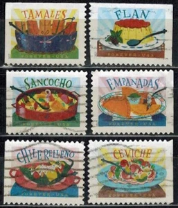 Briefmarken USA: 2017 Delicioso, lateinamerikanisches Geschirr gebraucht (6) aus Papier - Bild 1 von 1