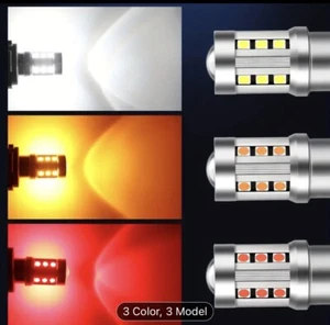2pcs BAY15D LED Bulb 10-24 Volt DC 1157 Dual Filament - Red - Bild 1 von 3