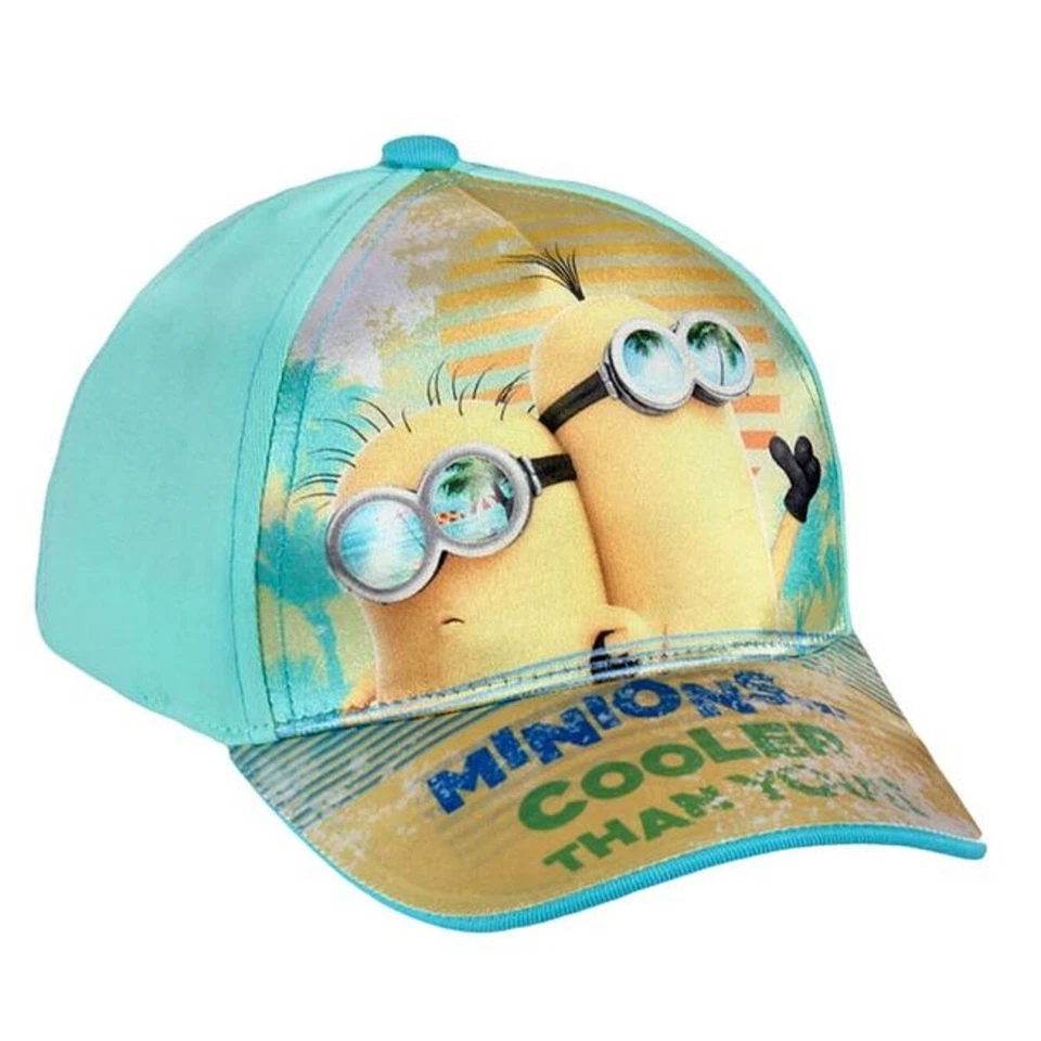 Minions Cappello con visiera Verde Acqua  Baseball Bambini da 3 a 8 anni Cotone - Immagine 1 di 1
