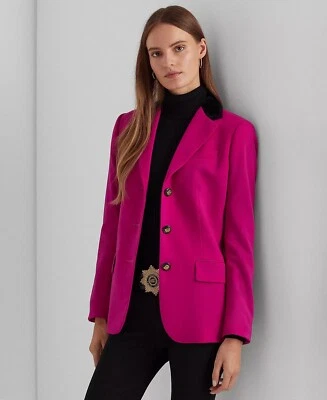 Lauren Ralph Lauren single breasted Velvet COLLAR jacket blazer 10 P NEW  W/ TAG - Image 1 of 3