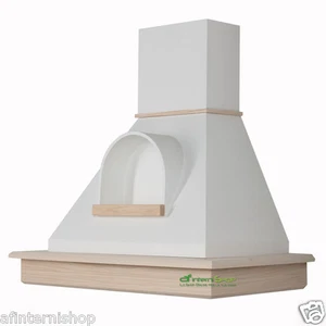 Cappa STOCK cucina legno rustica 90 frassino grezzo,camino nicchia CL90-FGBnC52 - Foto 1 di 8