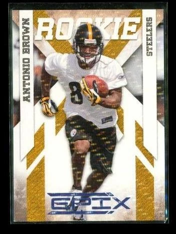 2010 Panini Epix Rookie Antonio Brown #107 25/50 Pittsburgh Steelers Platinum - Image 1 of 2