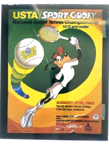Vintage Photo 1982 Disney Sport Goofy Tennis Championship 8x10" Transparency - Picture 1 of 1