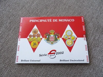 Monaco 2002 coin set  1 cent 2 euro 3,88 euro 8 coins original . - Image 1 of 4