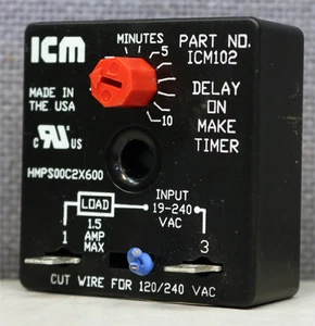 ICM Controls ICM102 Delay-on-Make Timer Time Delay Relay - Picture 1 of 2