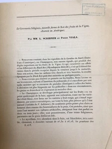 Le Rot des fruits de la Vigne observée aux États-Unis. 6 fascicules 1880-1887 - Imagen 1 de 7