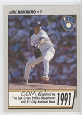1991 Delicious Brand Milwaukee Brewers Police Oak Creek Police Jaime Navarro