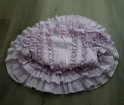 Vestido concurso vintage anos 80 Martha's Miniatures tamanho 6 lavanda nível babado círculo EUA  - Imagem 1 de 4