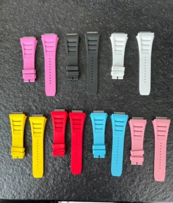 Correa de reloj FKM de goma fluoro para Richard Mille RM030 35-01 35-02 Foto 1 de 4