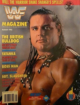August 1992 WWF Magazine BRITISH BULLDOG       B - Image 1 of 4