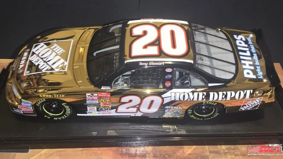 #20 TONY STEWART HOME DEPOT 2002 WINSTON CUP CHAMPION 1/24 24KT ORO PONTIAC Foto 1 de 4