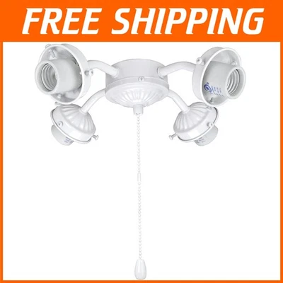 Remote Control Ceiling Fan Light Kit, 4-Light White - Image 1 of 4