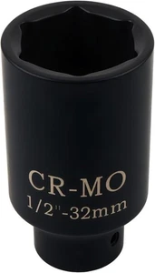 32mm Deep Impact Socket 12 Drive, 6-Point Axle Nut Socket, Anti-Rust Heavy Duty - Bild 1 von 7