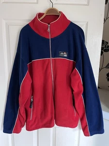 VTG Retro Ellesse Originals Ellesse Italia 1959 Fleece Jacket Full Zip Red Navy  - Picture 1 of 15