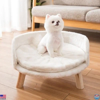 TEQIN Stylish Elevated Pet Bed Sofa - Cozy Dog & Cat Chair with Washable Cushion - Image 1 of 4