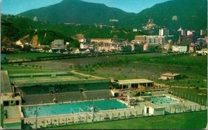Postal vintage Victoria Park and Swimming Pool Hong Kong F7 - Imagen 1 de 2