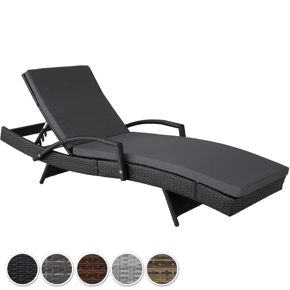 Sonnenliege Polyrattan Aluminium Gartenliege Liegestuhl Liege Rattanliege Balkon - Bild 1 von 1