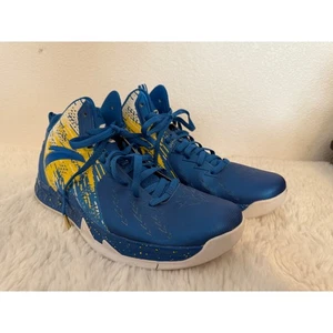 ANTA Klay Thompson KT Blue Yellow Basketball Shoes Mens Size 13 warriors - Picture 1 of 9