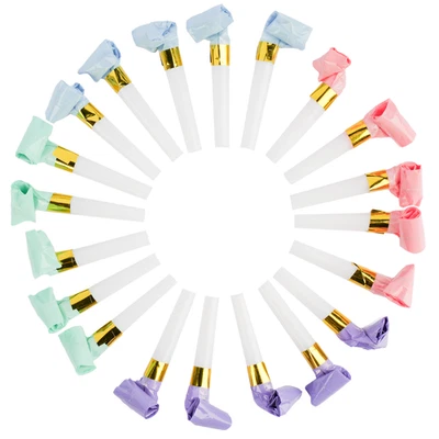 Pack de 20 Sopladores de Fiesta - 8cm Silbatos Multicolores Bolsa de Fiesta Rellenos y Favores Foto 1 de 4