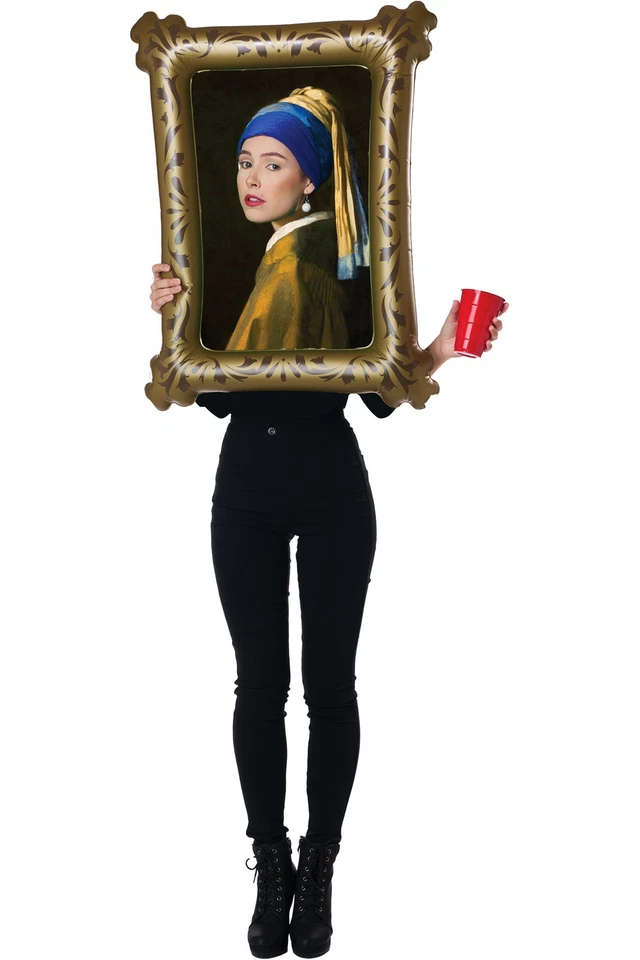 With Medieval Girls Pearl Earring Mask Painting Halloween 6024 082 - Image 1 of 1
