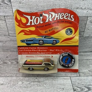 Vintage Hot Wheels Redline 1968 Gold Yellow Deora US On Card Blister LOOK READ** - Picture 1 of 23